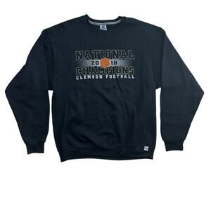 Clemson Football Black Pullover Sweatshirt National Championship 2018 Large